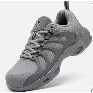 Men's AirCradle PRO Rover in Light Gray Steel Toe Safety Sneakers Work Shoe